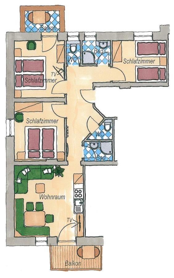 Apartment mit Blick auf die Berge