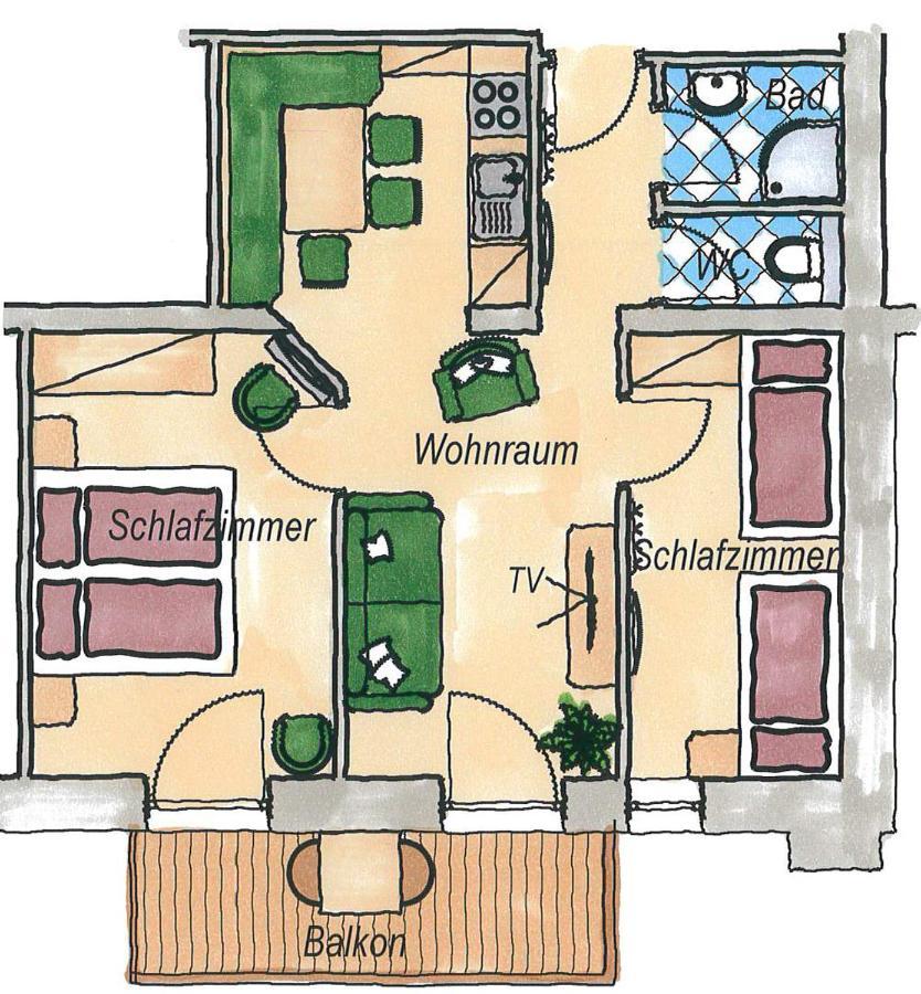 Apartment mit Blick auf die Berge