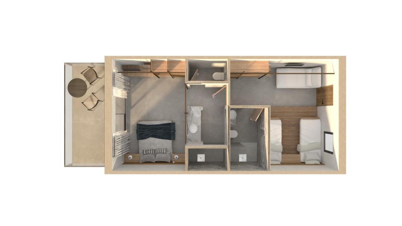Familiensuite mit Poolblick und Gemeinschaftspool