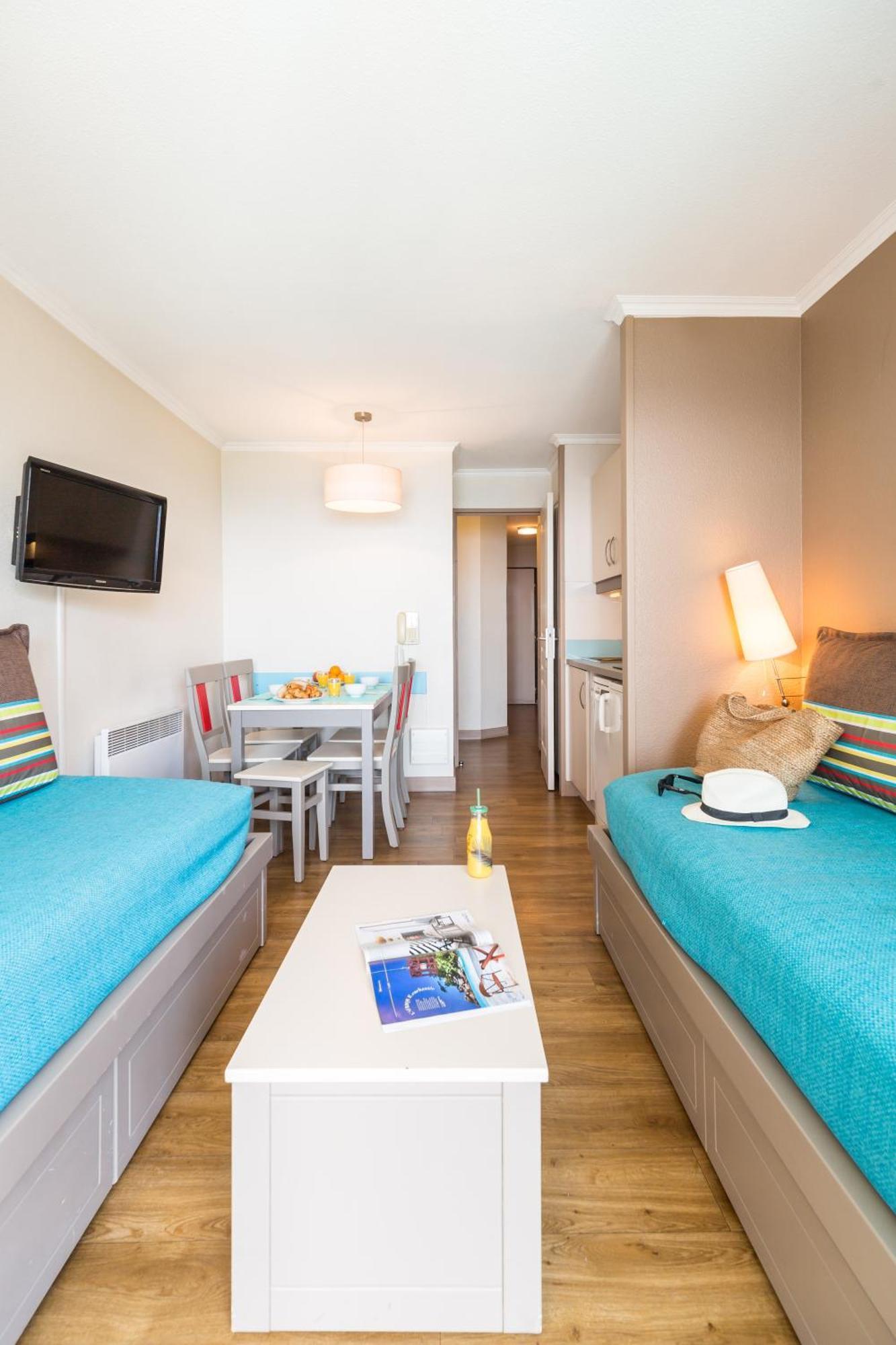 Apartment mit 1 Schlafzimmer, Terrasse oder Balkon und Meerblick (5 Personen)