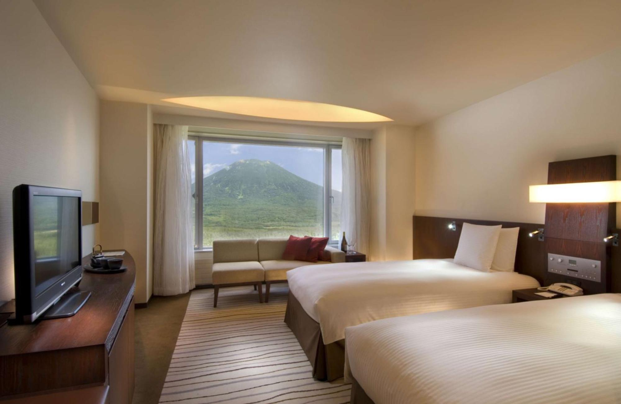 Deluxe Zweibettzimmer mit Aussicht auf den Berg Yotei