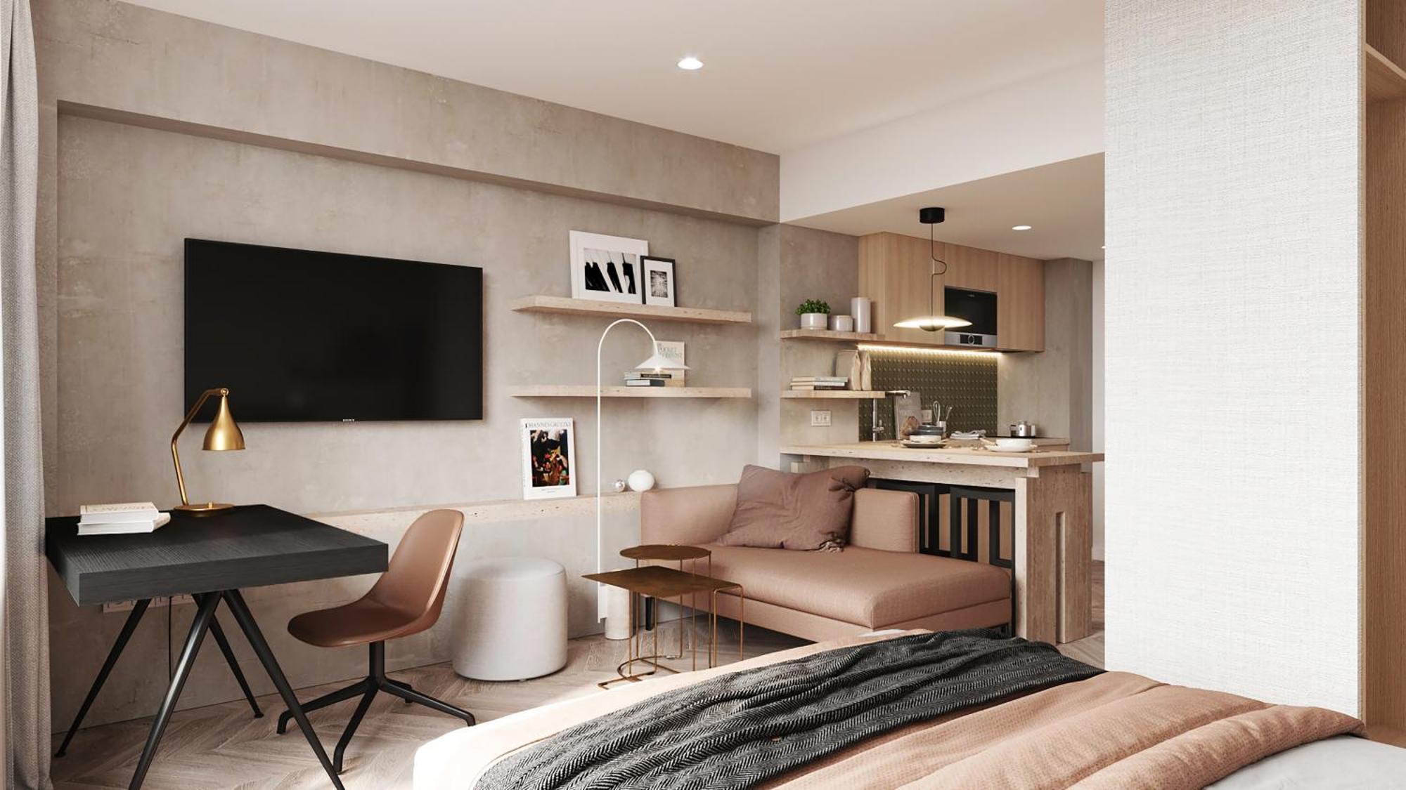 Comfort Studio mit Queensize-Bett und Schlafsofa