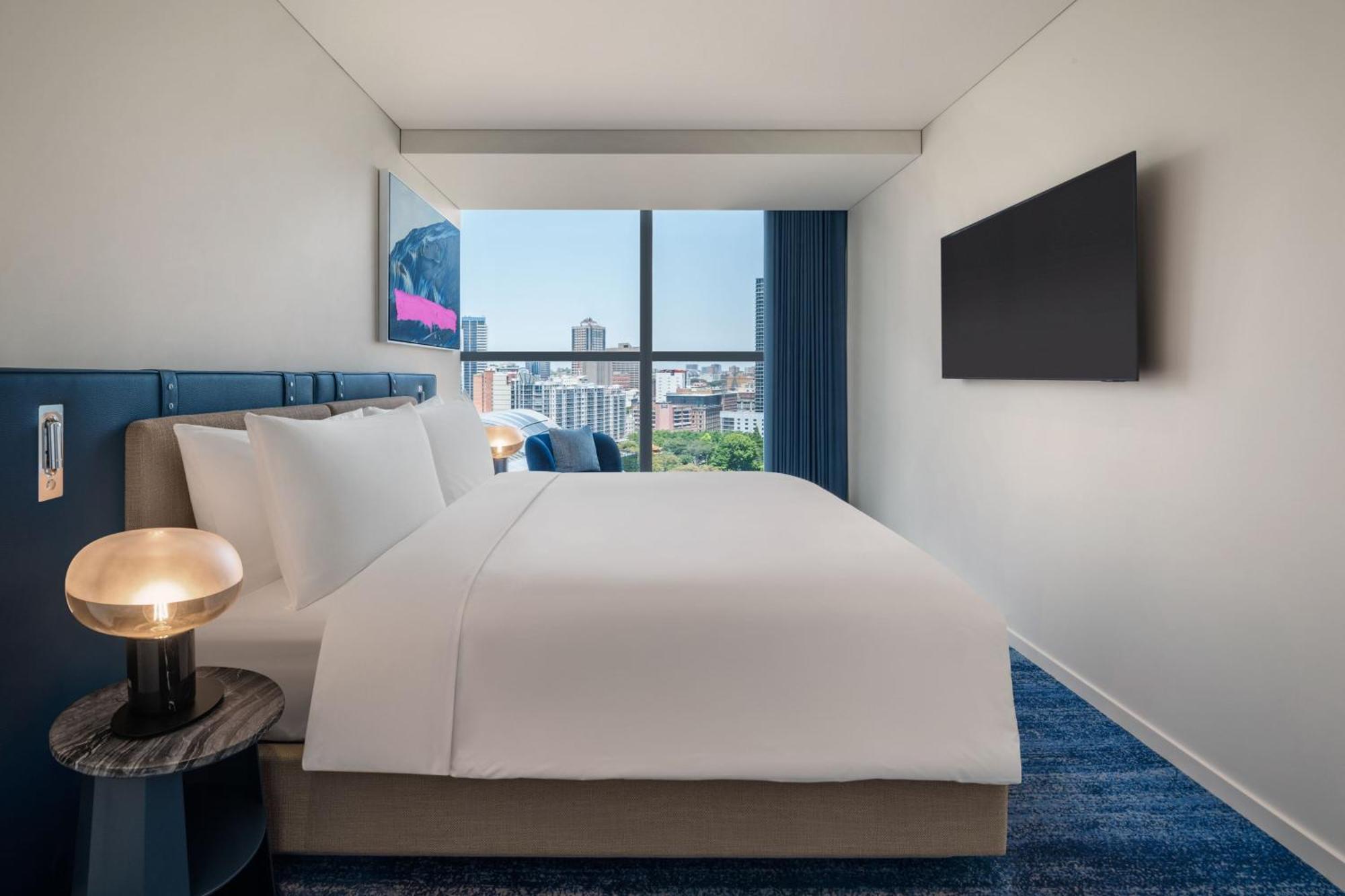 Deluxe-Studio mit 1 Kingsize-Bett und Stadtblick