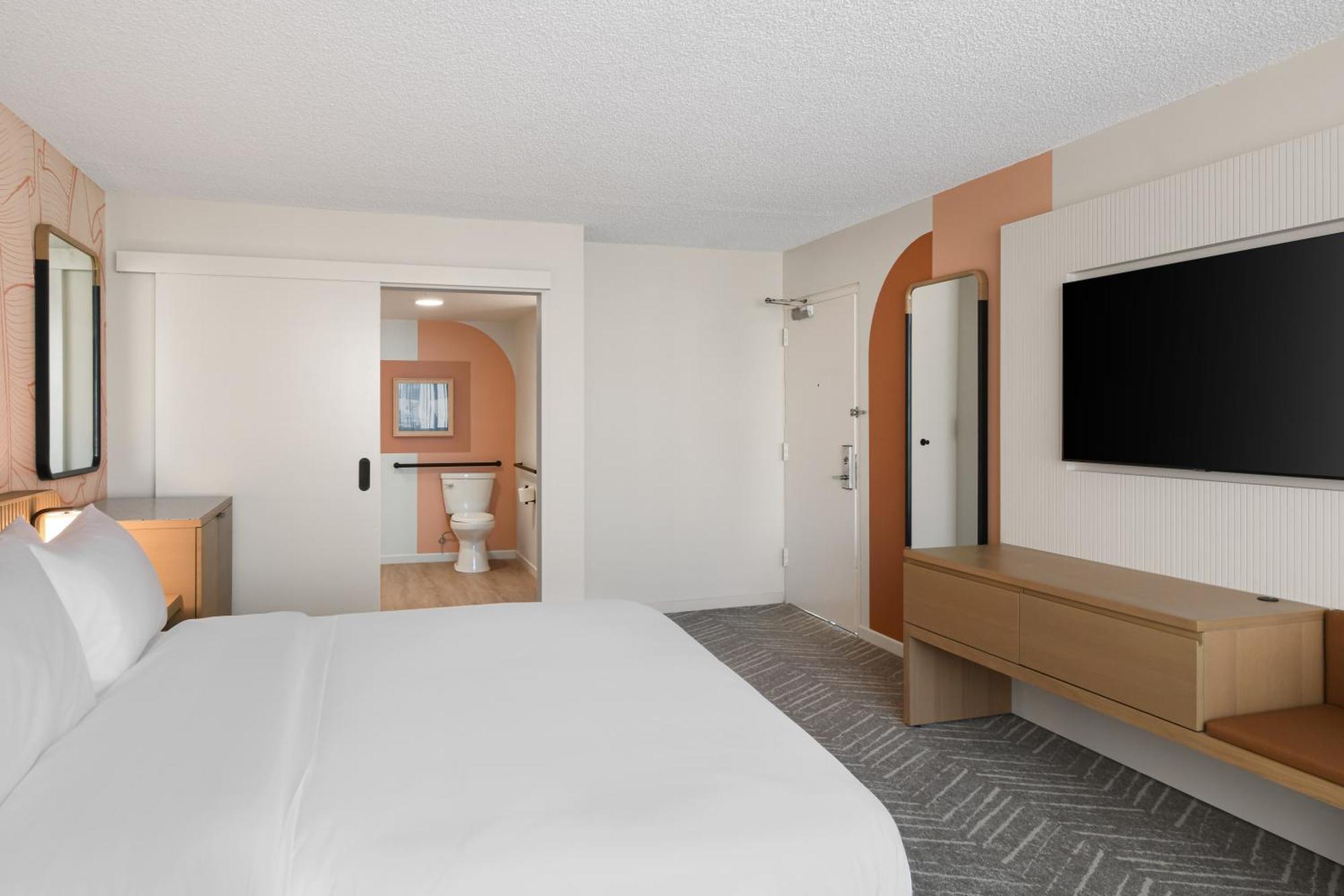 Suite mit 1 Schlafzimmer mit Kingsize-Bett und Meerblick