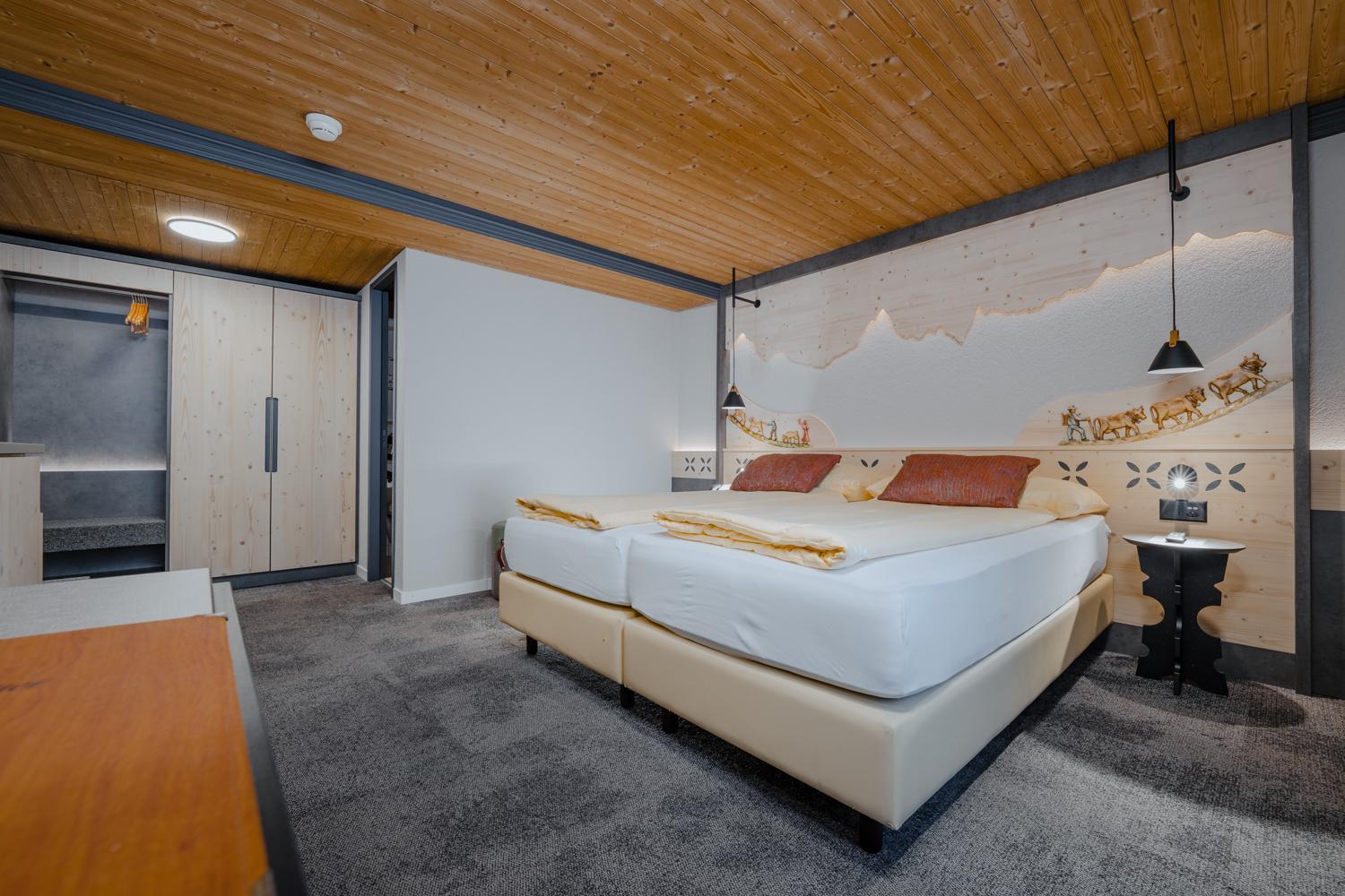 Superior Doppelzimmer mit Blick auf den Eiger
