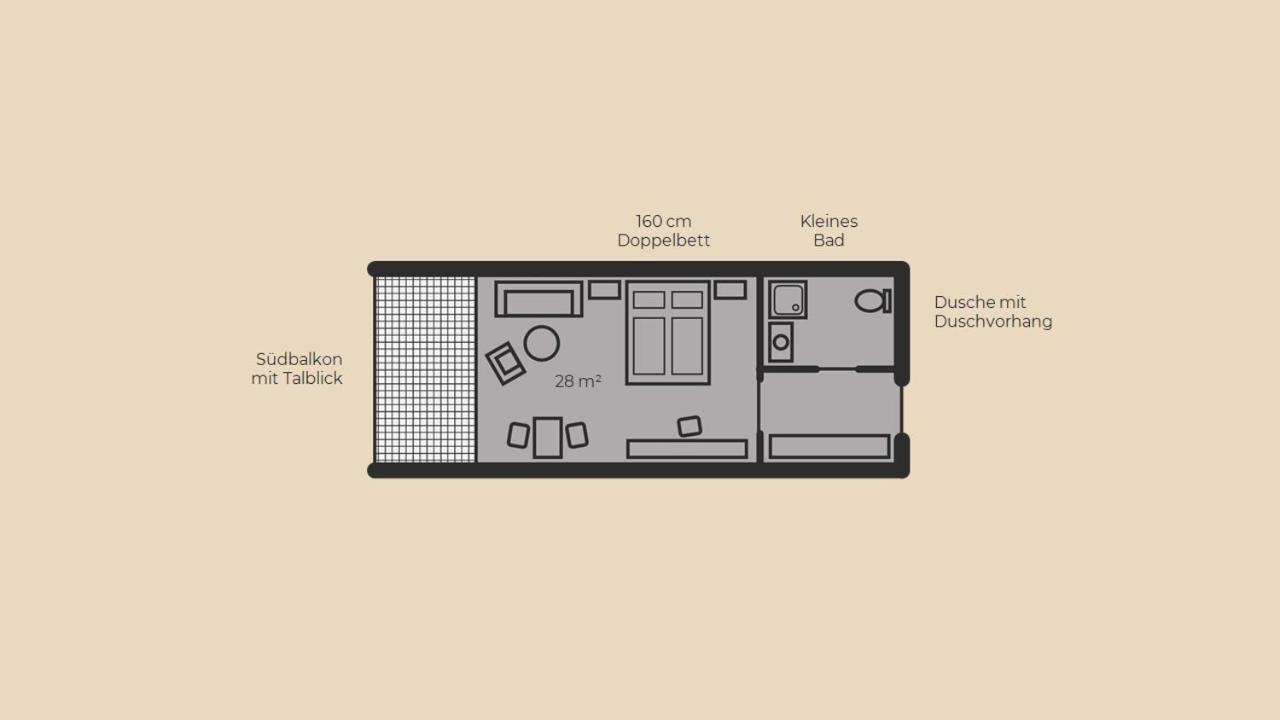 Doppelzimmer mit Balkon