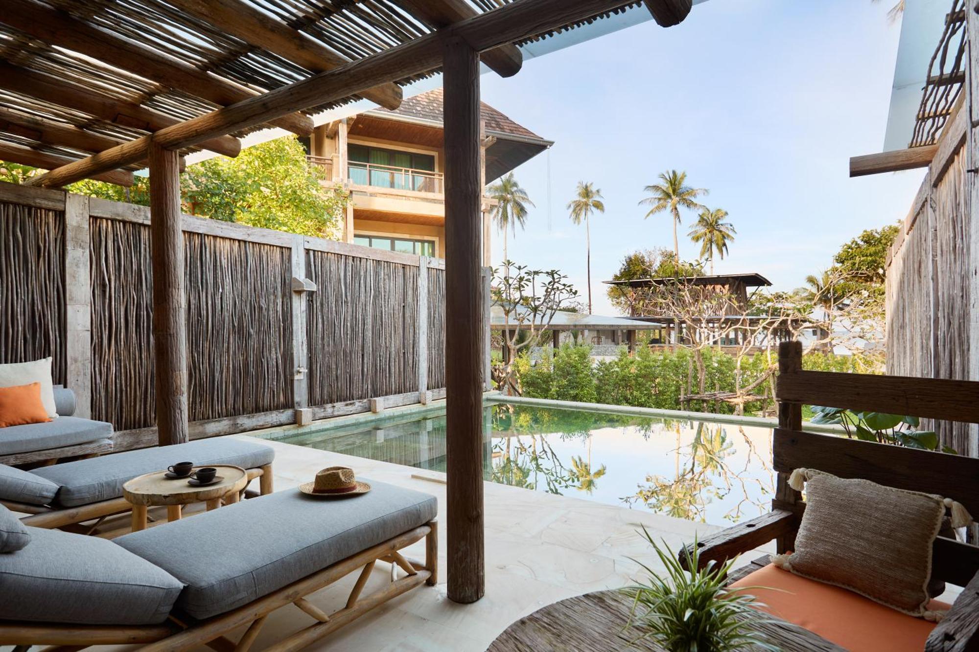 Villa mit 1 Schlafzimmer und Blick auf den Pool