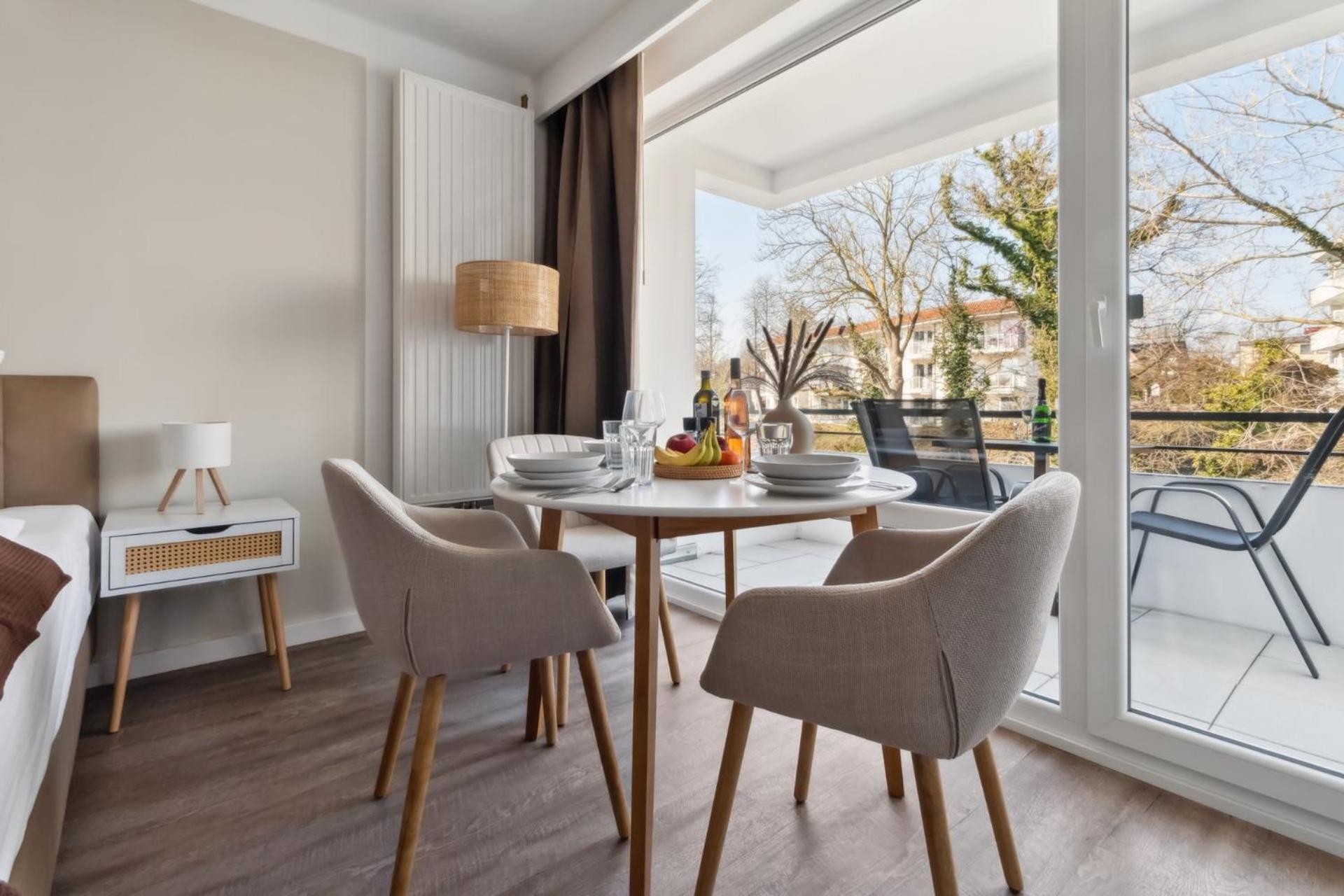 Apartment mit 1 Schlafzimmer und Balkon