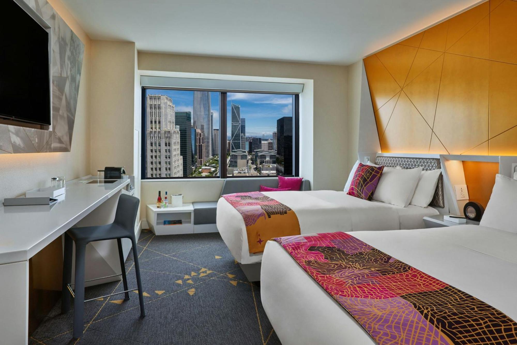 Superior Double Room Two Double Beds City View