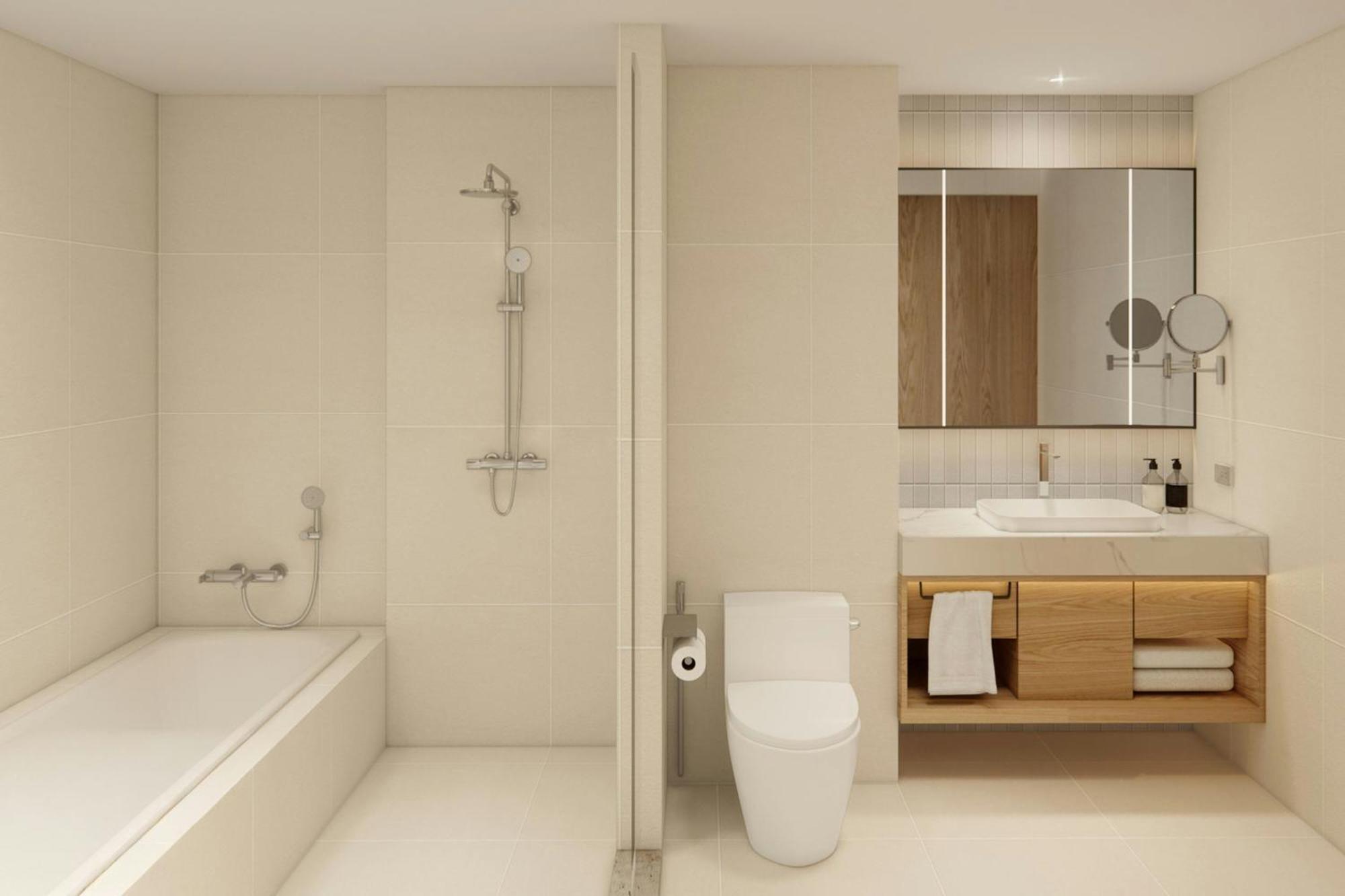 Suite mit 1 Schlafzimmer mit Kingsize-Bett und Stadtblick