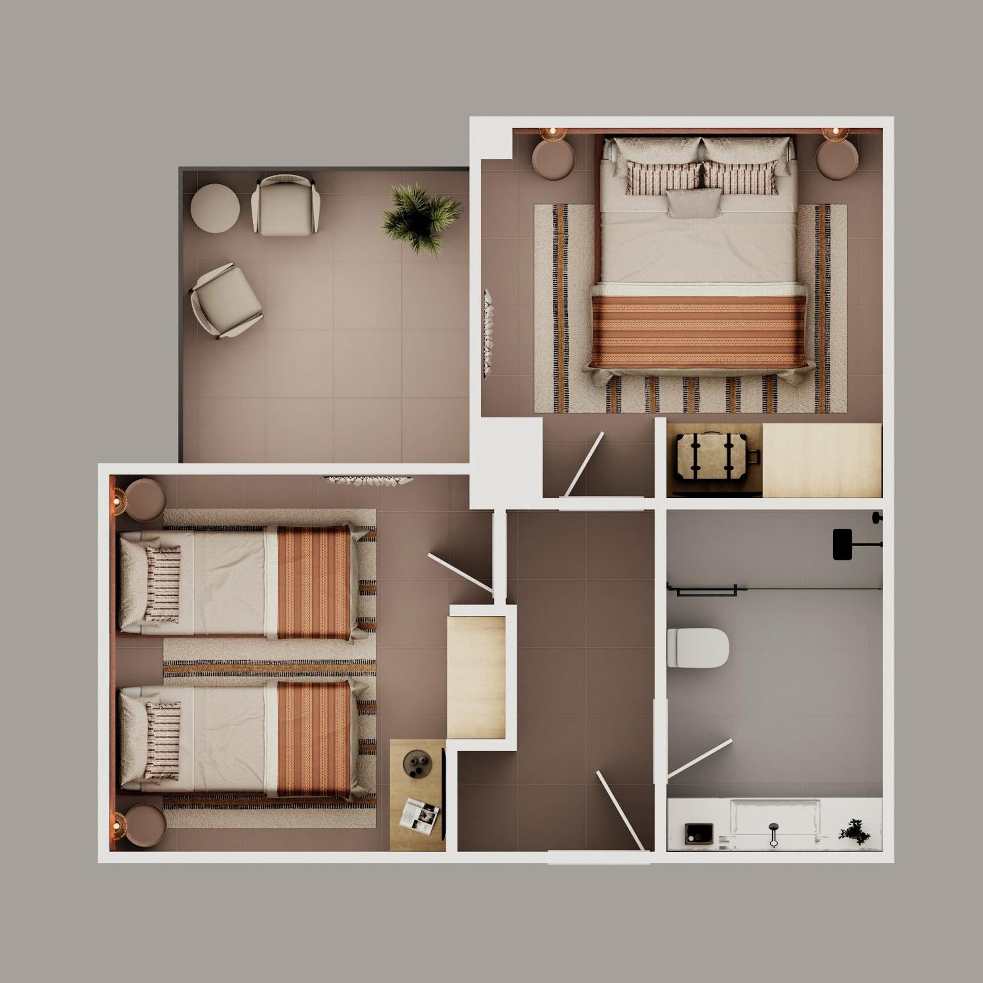Familienzimmer mit Balkon