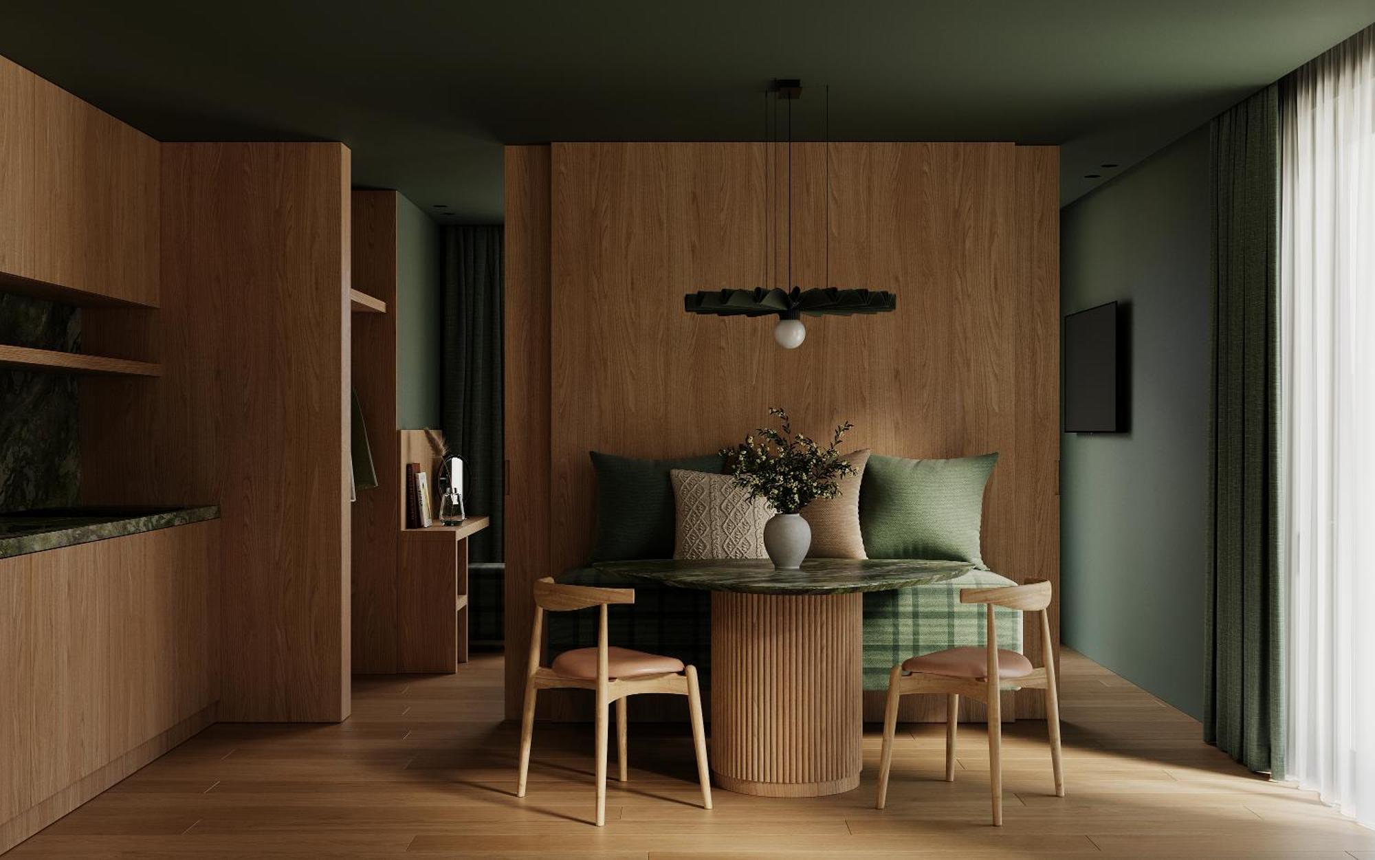 Apartment mit 1 Schlafzimmer und Balkon