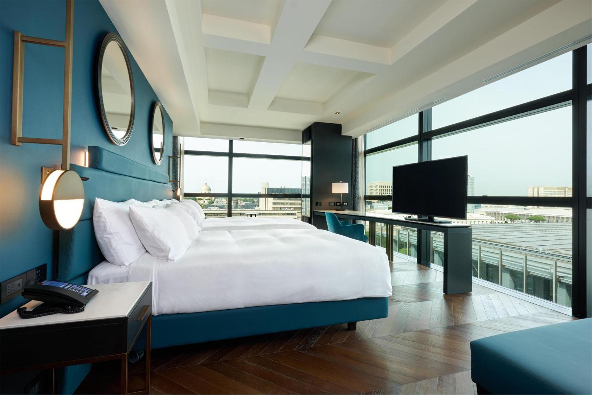 Executive Doppelzimmer mit 2 Doppelbetten - Zugang zur Lounge