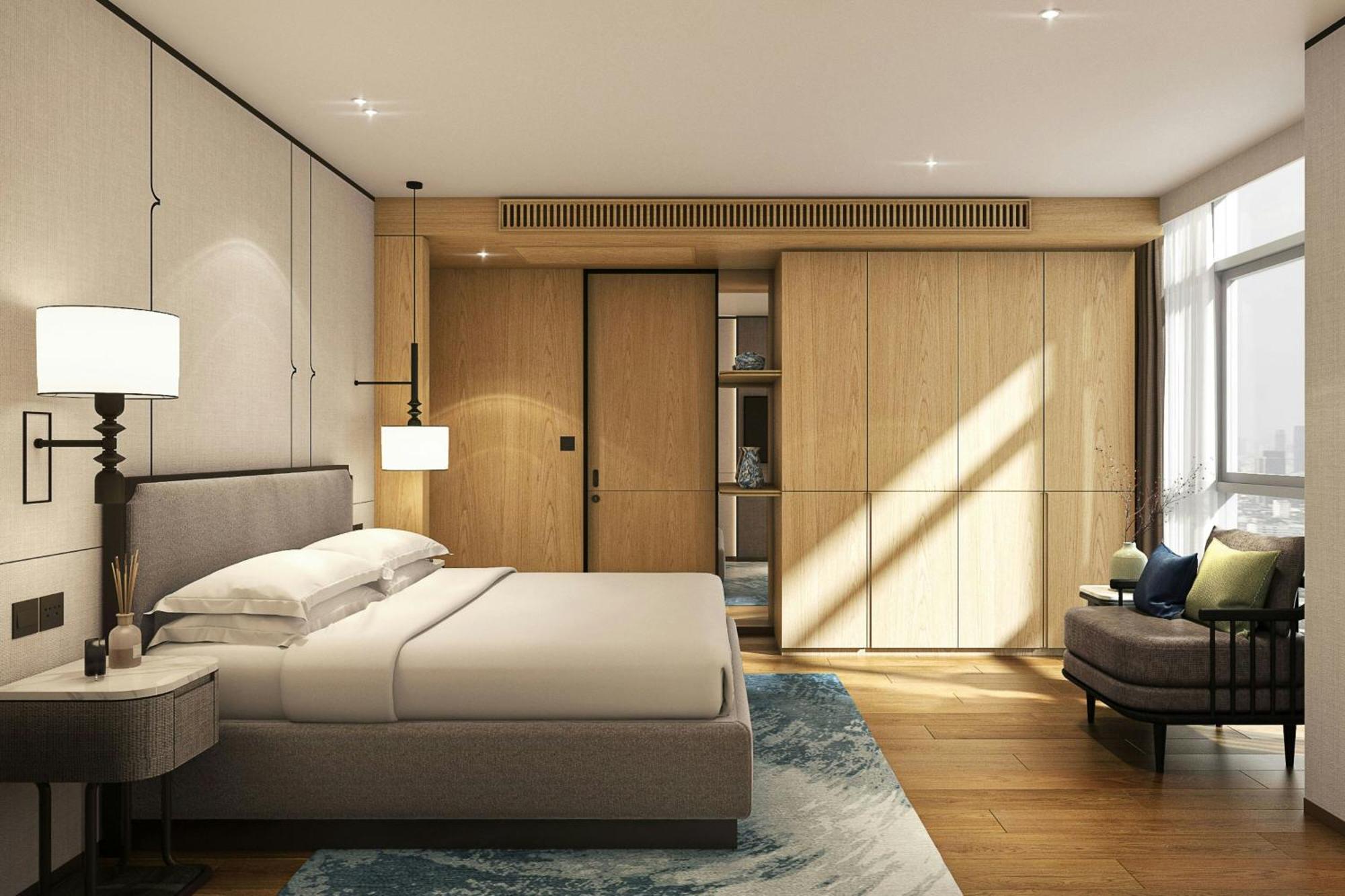 Executive Suite mit 1 Schlafzimmer, Kingsize-Bett und Stadtblick