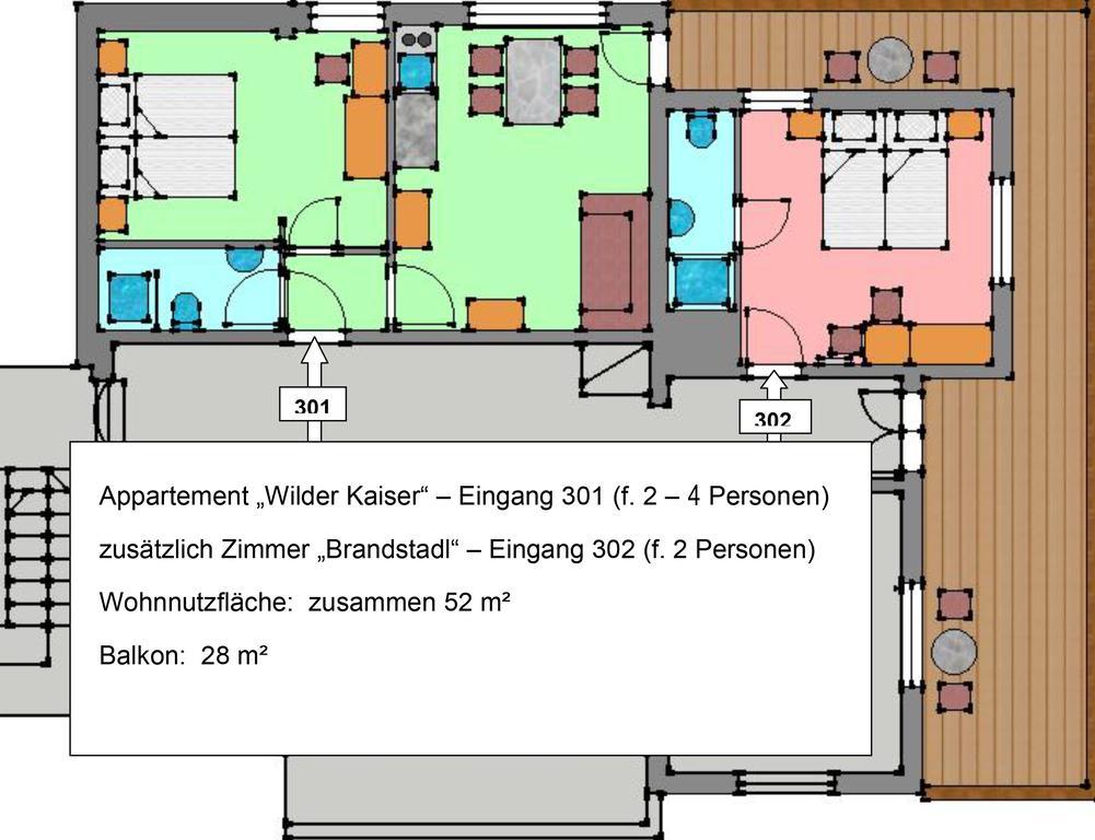 Apartment mit 1 Schlafzimmer - Nebengebäude