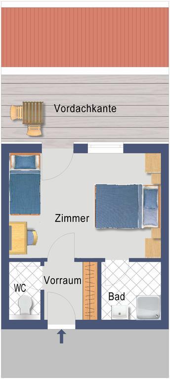 Standard Doppelzimmer mit Terrasse
