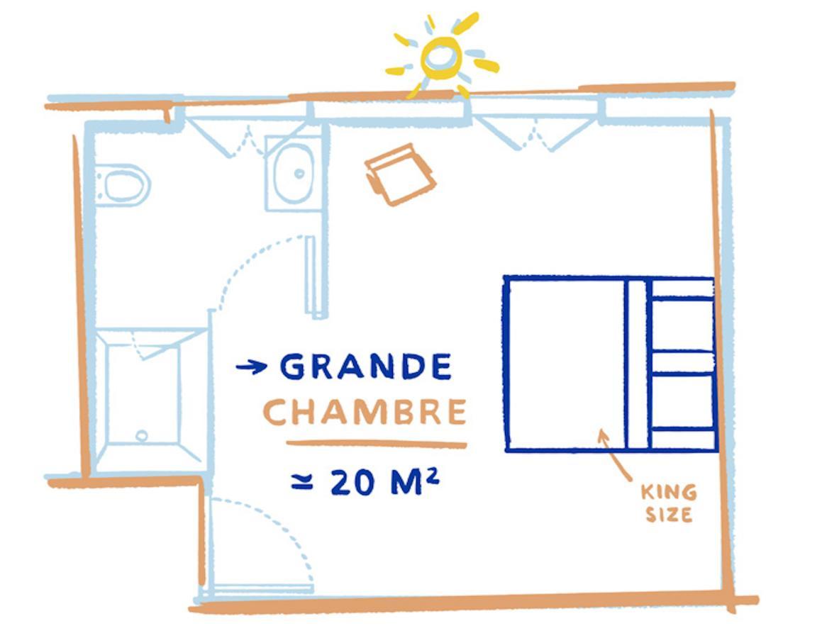 Doppelzimmer mit Kingsize-Bett
