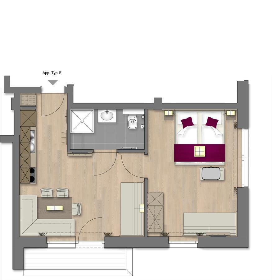 Apartment mit 1 Schlafzimmer