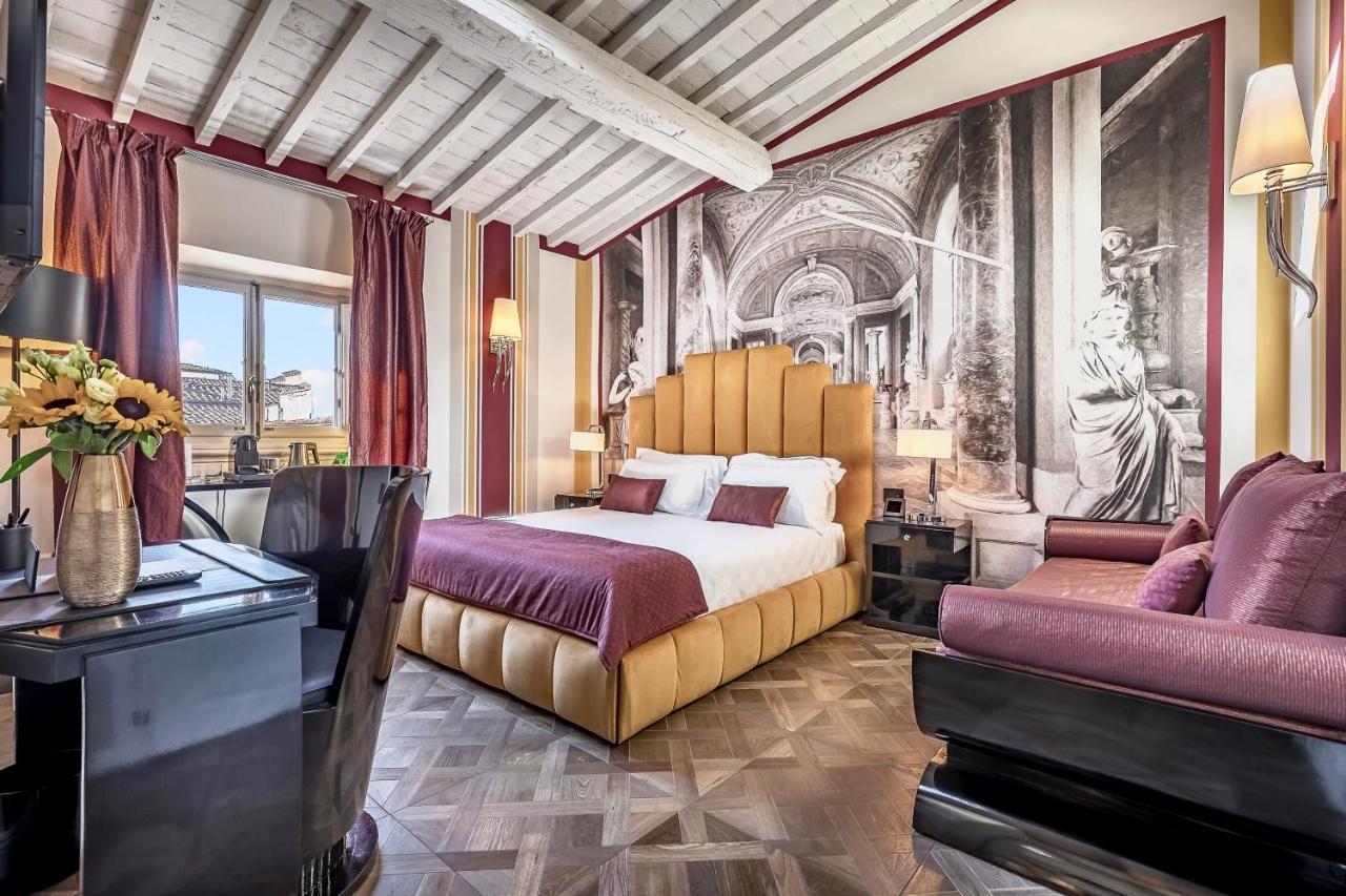Deluxe Zimmer mit Kingsize-Bett und Blick auf die Kathedrale