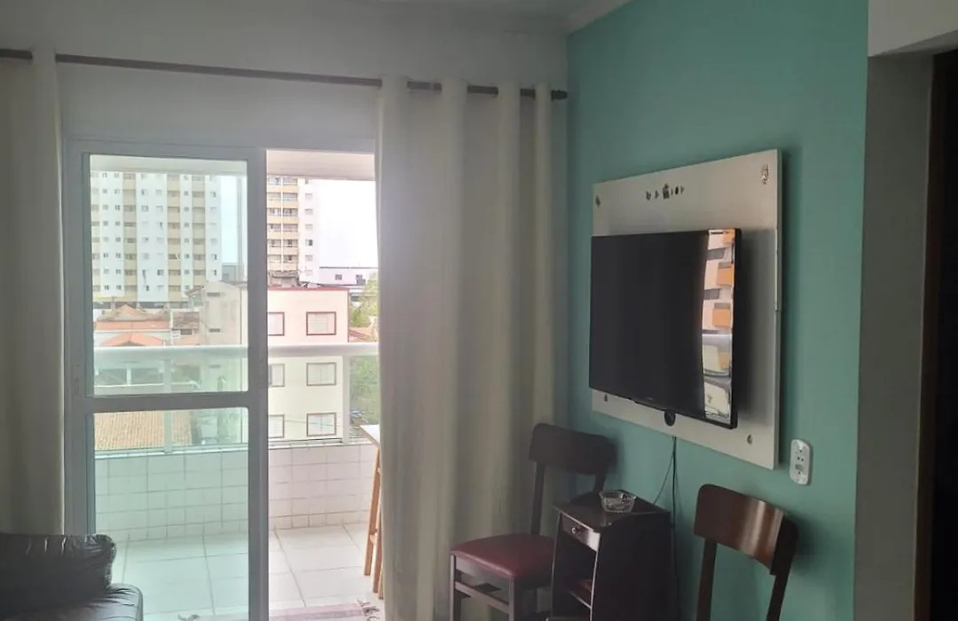 Apartamento 02 Dormitorios Na Praia Grande Ocian, Fica A 100 Metros Da Praia , Tem Churrasqueira ,Sendo 01 Suite-1