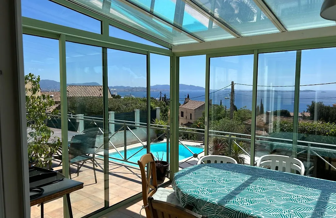 Maison Entierement Climatisee Vue D'Exception Mer Et Rade De Marseille Avec Piscine 8 Personnes-1