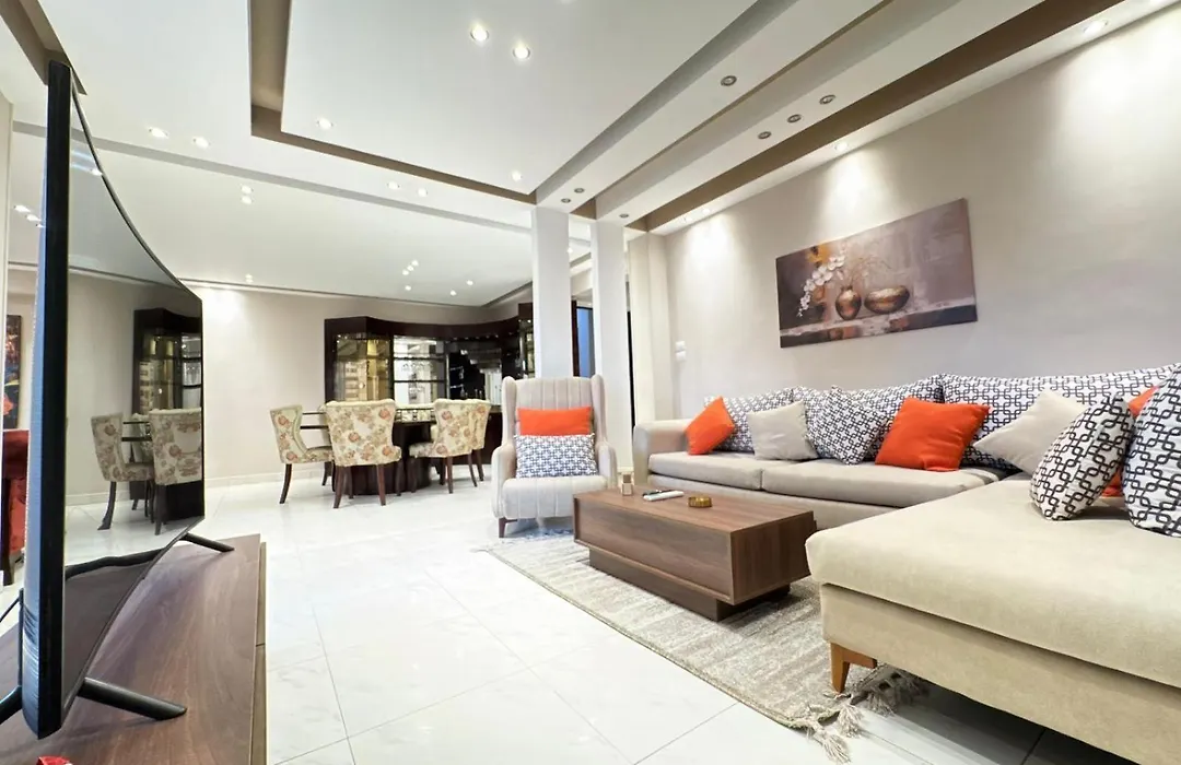 Bright 3Br Nasr City Stay Balcony And Bbq-1