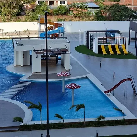 Santa Cruz Hermoso Departamento Piscina Toboganes-3