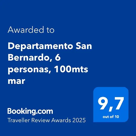 Departamento San Bernardo, 6 Personas, 100Mts Mar-2