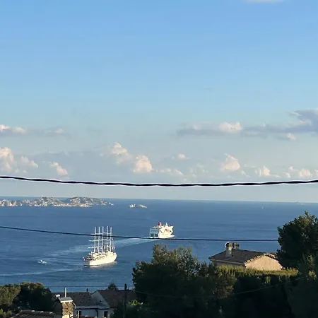 Maison Entierement Climatisee Vue D'Exception Mer Et Rade De Marseille Avec Piscine 8 Personnes-3
