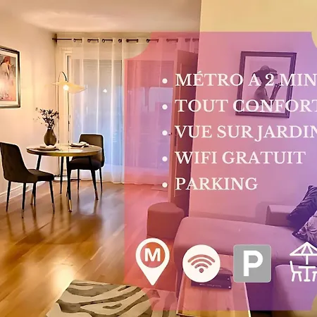 L'Ecrin Du 12- Studio Elegant Sur Jardin Avec Parking-3