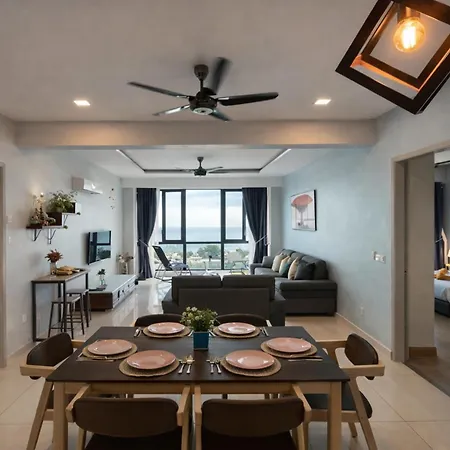 Seaview High Floor 2Br Suite Bathtub & Sauna Near Gurney Jazz Suites 21-2