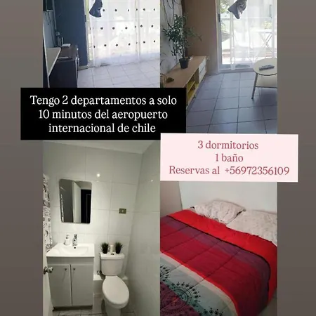 Departamento 3 Dormitorios 1 Bano Cerca Aeropuerto Internacional Pudahuel Santiago Chile-2