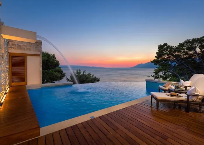 Luxury Seafront Villa Brela Pride With Heated Pool