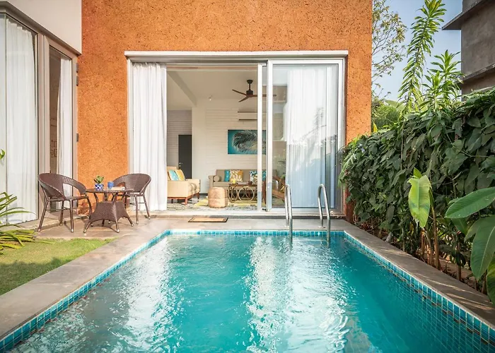 La Risa By The Blue Kite - 2 Bhk Villas Near Vagator Beach, Private Pool With Kitchen, Balcony, Security