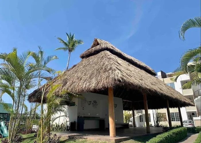 Ferienwohnung Nuevo Penthouse Con Terraza Privada, Alberca , Area Infantil Y Pet Friendly Manzanillo