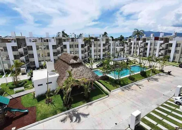 Ferienwohnung Nuevo Penthouse Con Terraza Privada, Alberca , Area Infantil Y Pet Friendly Manzanillo