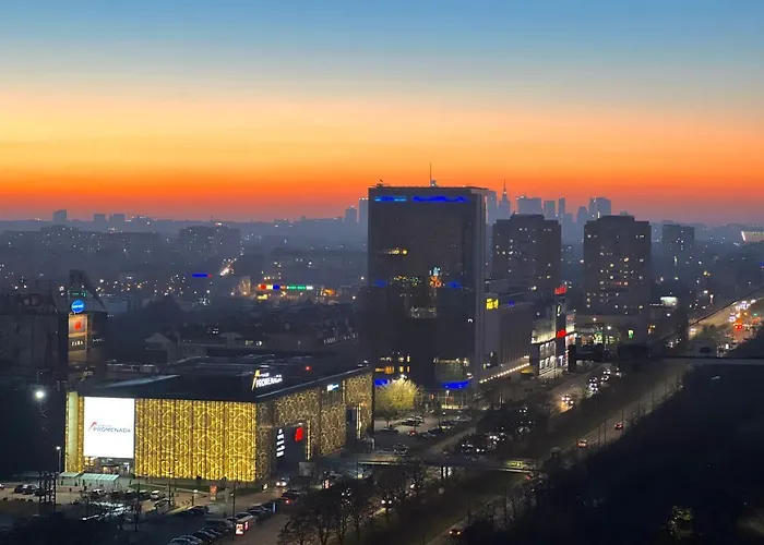 Apartament Skyscrapper Z Widokiem Na Panorame Warszawy Warschau