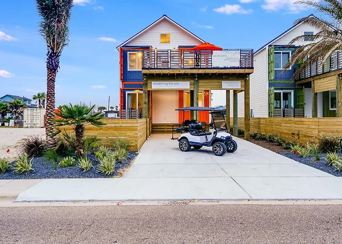 Villa Modern By The Sea Orange Es1430 Port Aransas