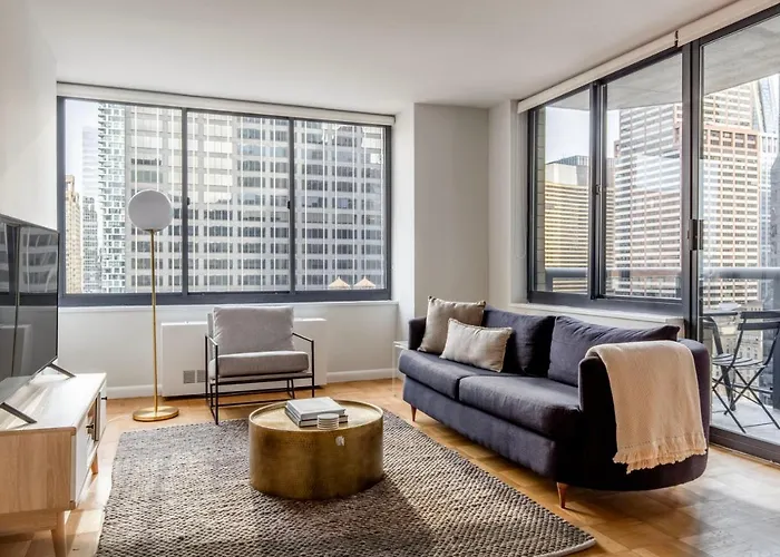 Ferienwohnung Midtown 1Br W Elevator Gym Nr Times Square Nyc-1350 New York