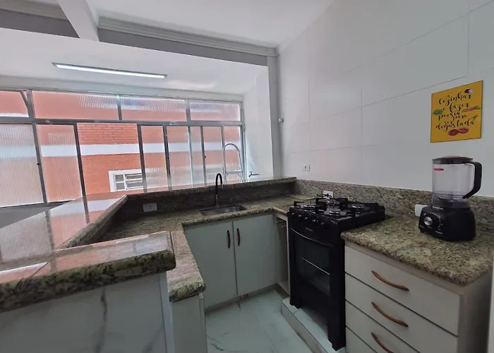 Beira Mar II Dorm Ap207 - Tupi - 15 Metros Da Praia - 2 Dormitorios Com Varanda - Wi Fi E Acomoda Ate 8 Pessoas - Estacionamento Gratuito Praia Grande 