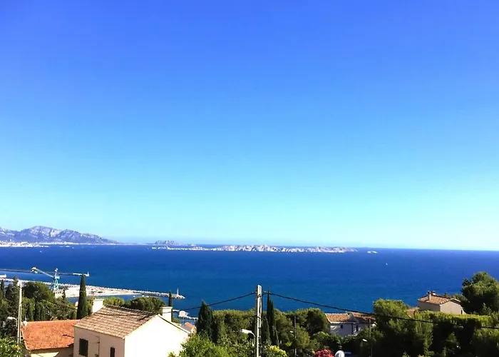 Maison Entierement Climatisee Vue D'Exception Mer Et Rade De Marseille Avec Piscine 8 Personnes