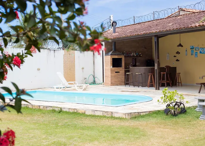 Casasveraneio , Barra De Sao Miguel Casa Com 4 Quartos Sendo 2 Suites,Todos Com Ar Condicionado, 300 M Da Praia, 5 Minutos Praia Das Conchas E 10 Do Gunga! Area De Lazer Com Piscina De 10 M Churrasqueira E Freezer!A Melhor!