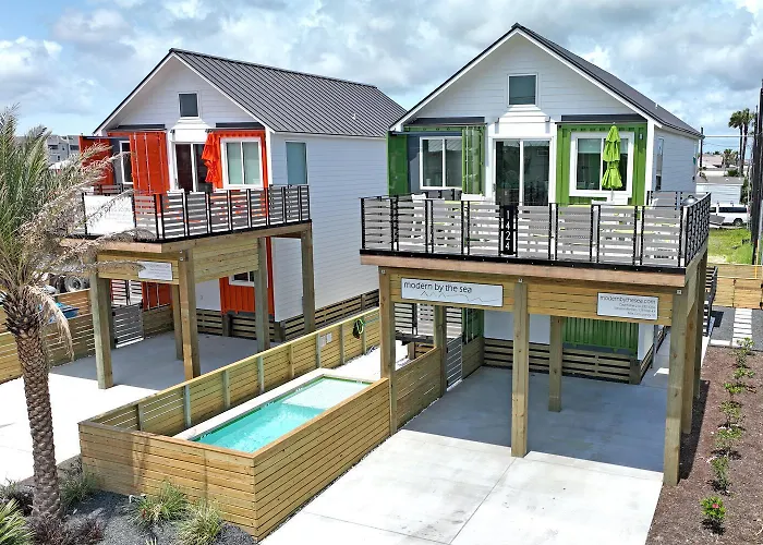 Modern By The Sea Green Es1424 Port Aransas