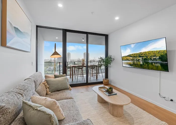 The Haven - Brand New Riverview 2Br With Parking Pool Gym At Surfers Paradise Gold Coast