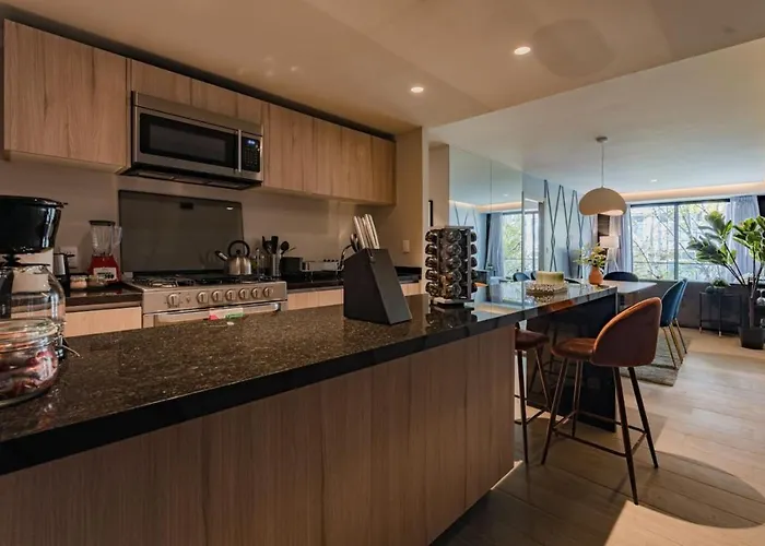 Elegant Apartment With Balcony And City Views Mexiko-Stadt
