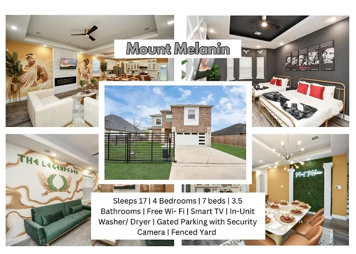 Mount Melanin Spacious 4Bd Home Sleeps 17 - Near Nrg Stadium Houston