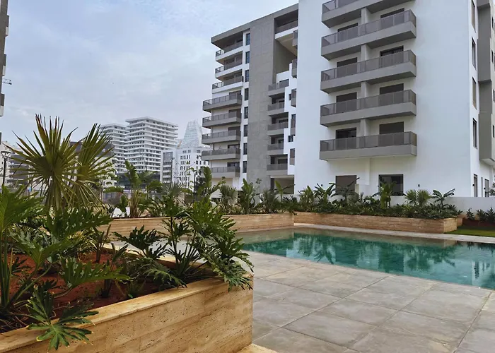 Luxe Apartment In Casa Finance District - Pool - Open View - Fast Wifi Casablanca