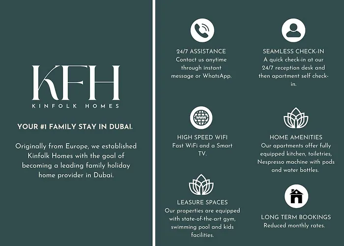 Kinfolk Homes - No 1 Family Stay, Partial Burj Khalifa Fountain View Dubai