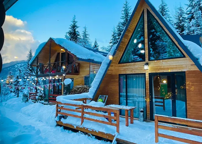 Wooden Huts In Mestia-Hut For 14