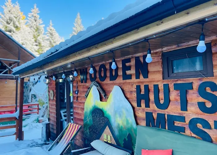 Wooden Huts In Mestia-Hut For 14